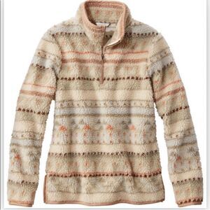 L.L.Bean signature sherpa quarter zip fleece cabincore